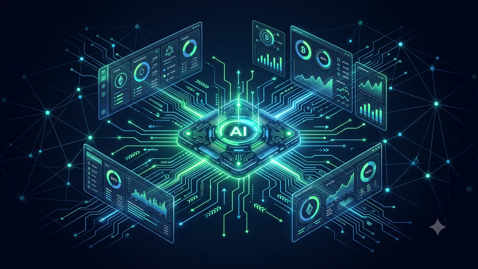 AI agents and crypto finance technology cover image